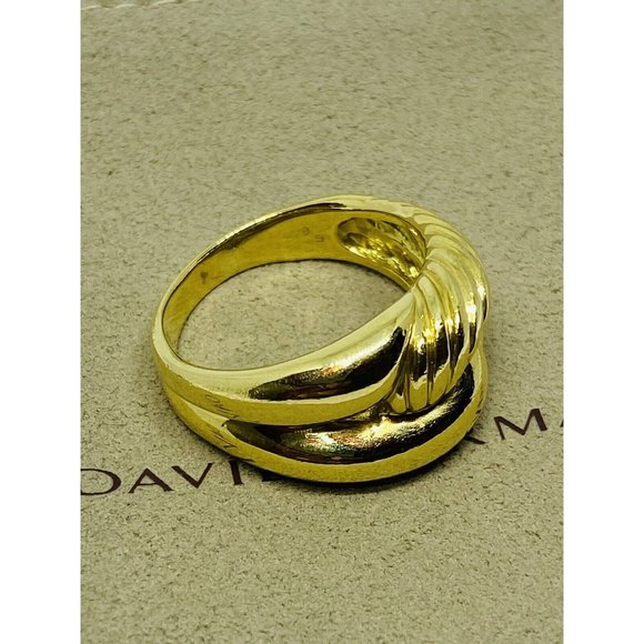 Rare David Yurman Labyrinth Solid 18K Yellow Gold Ring Size 8.75 SOLID 18k 750 - Picture 2 of 9